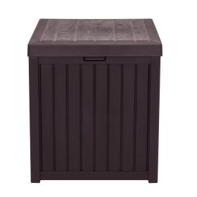 51gal, Brown, Yard Storage Boxes, Plastic, Box 440lb (Color: brown)